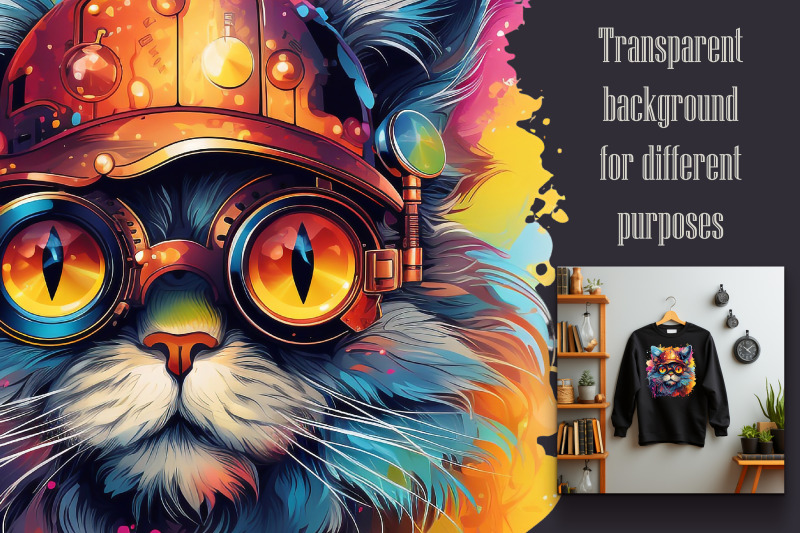 steampunk-cat-design-transparent-png-jpeg-300dpi