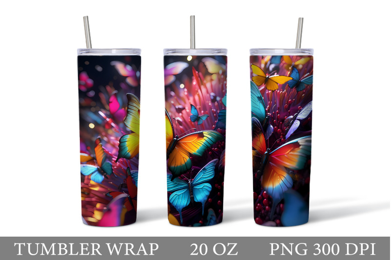 3d-butterflies-tumbler-sublimation-3d-butterfly-tumbler