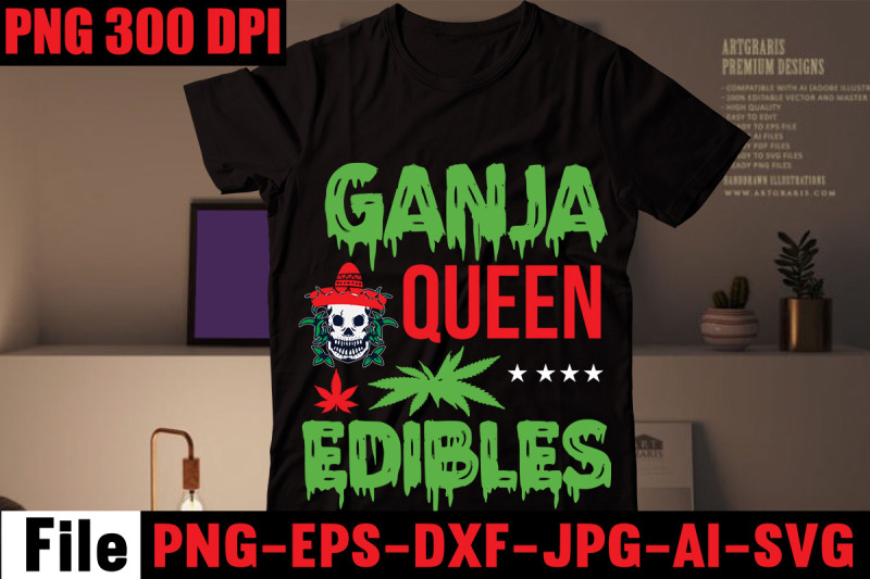 ganja-queen-edibles-svg-cut-file-weed-svg-bundle-weed-sublimation-bun