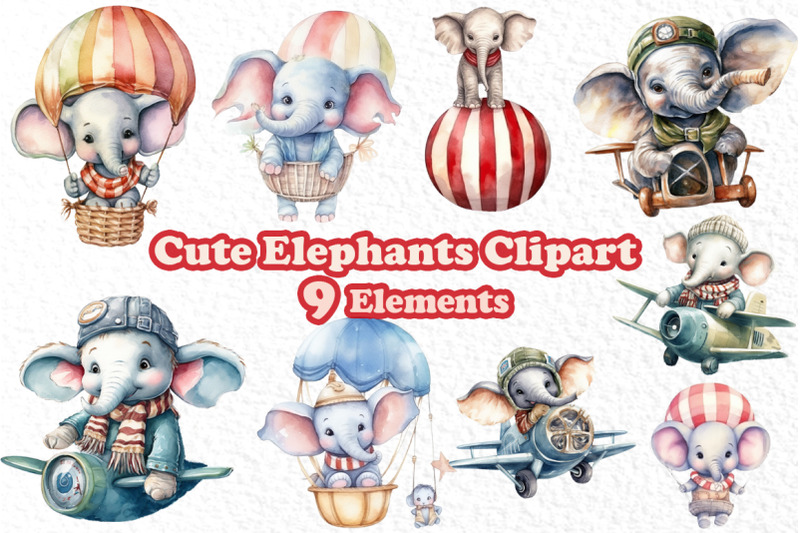 watercolor-elephants-clipart-flying-elephants-png