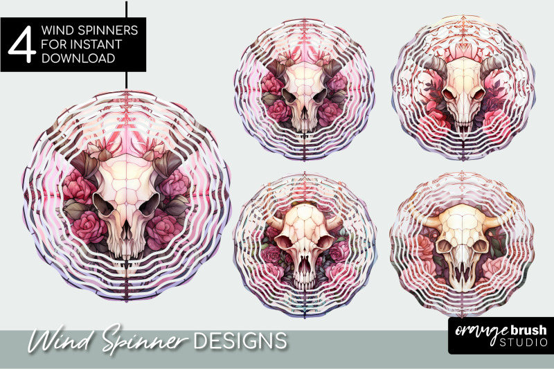 halloween-wind-spinner-sublimation-stained-glass-cow-skull