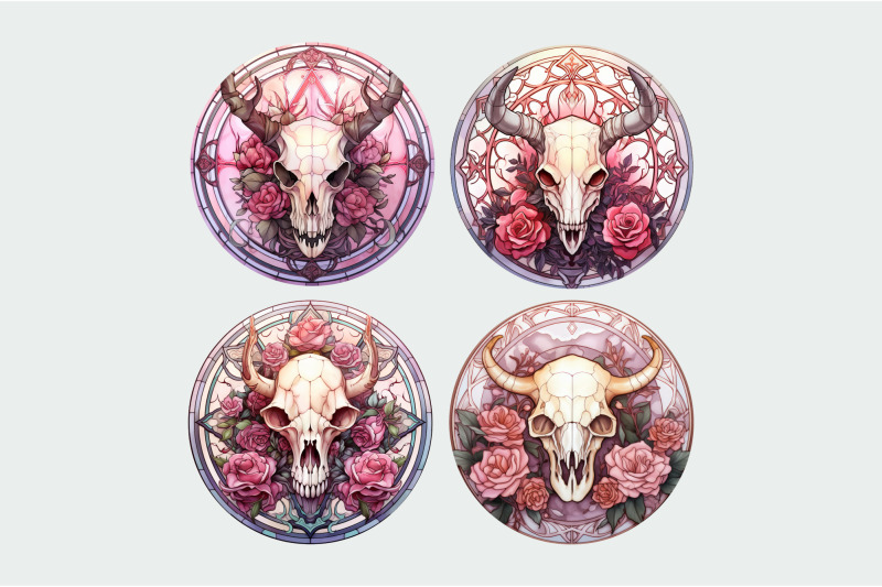 halloween-wind-spinner-sublimation-stained-glass-cow-skull