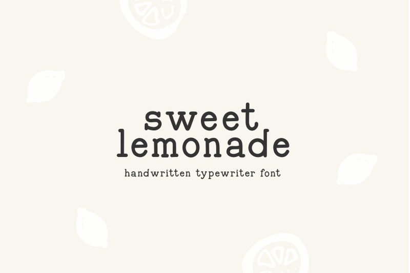 sweet-lemonade-handwritten-typewriter-font