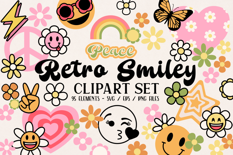retro-happy-smiles-clipart-pastel-retro-boho-hippie-svg-png-eps-clip