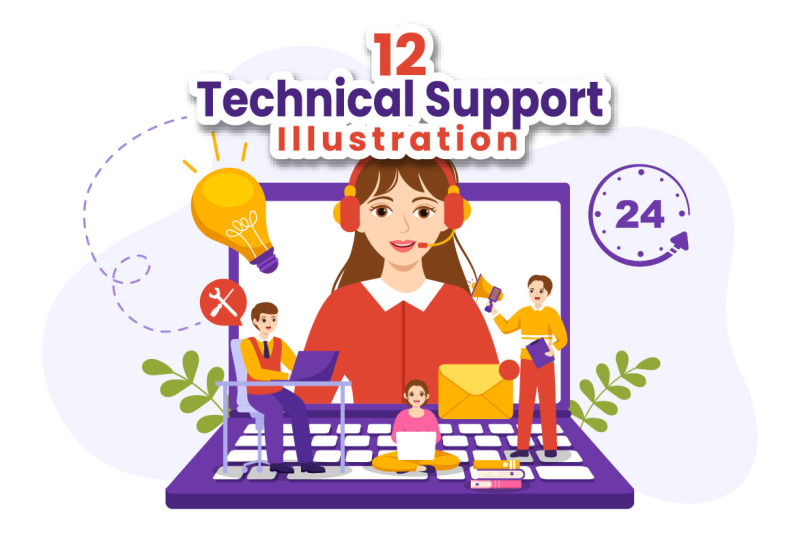 12-technical-support-system-illustration