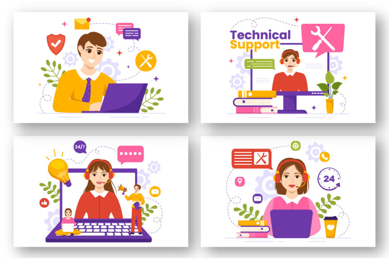 12-technical-support-system-illustration