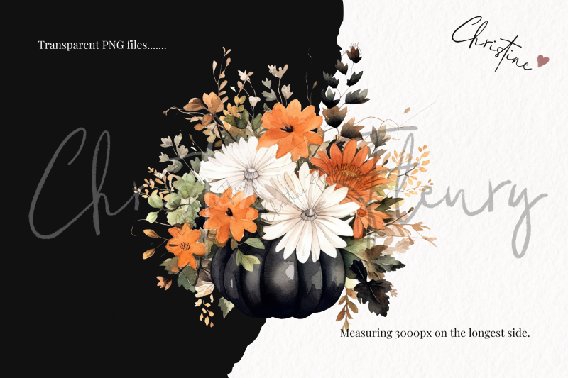 watercolor-fall-pumpkin-floral-clipart