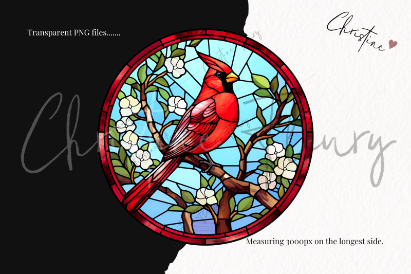 37-round-cardinal-stained-glass-clipart