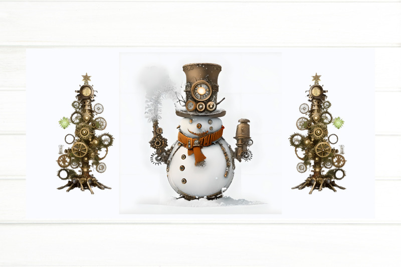 christmas-steampunk-sublimation-snowman-mug-png