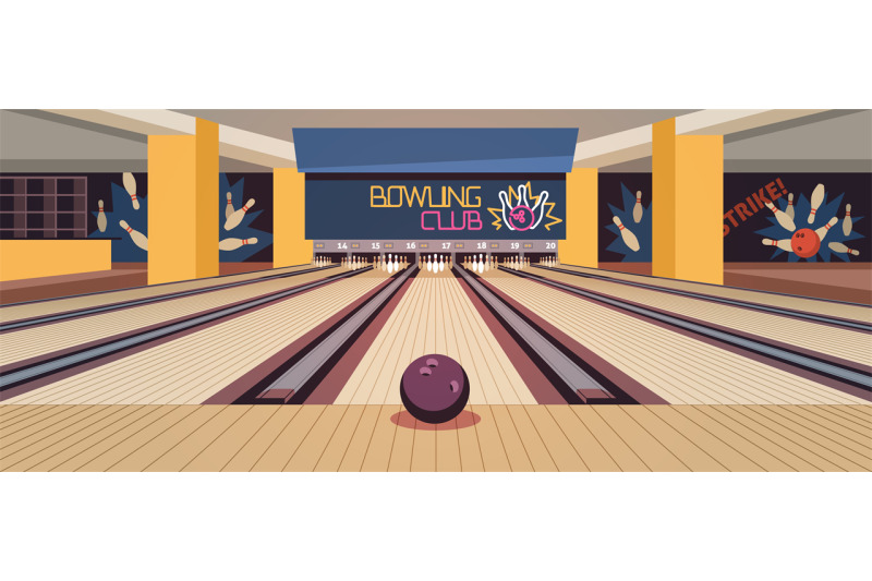 cartoon-bowling-center-interior-wooden-alleys-with-skittles-ball-for