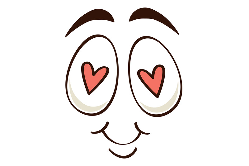 cartoon-face-cute-character-with-heart-in-eyes-smile-on-lips-mascot