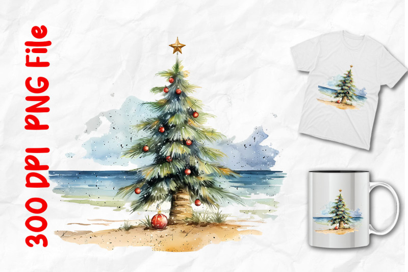 christmas-tree-in-july-on-the-beach