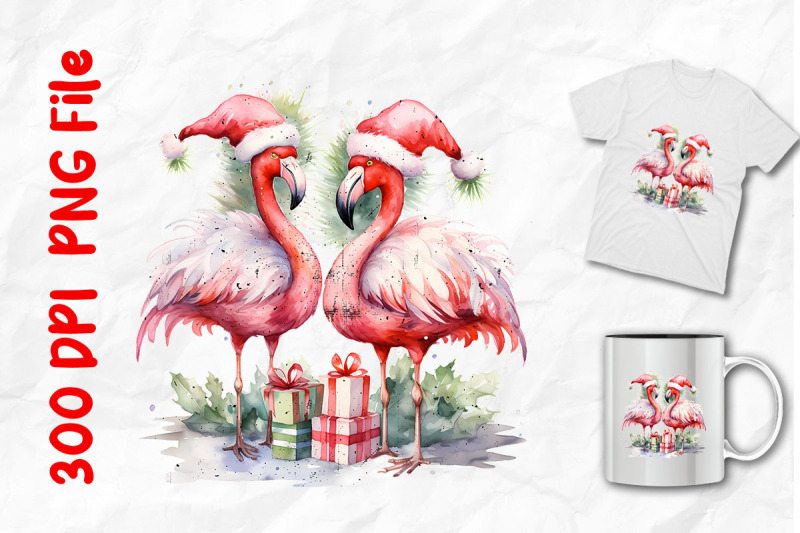 flamingos-with-christmas-presents