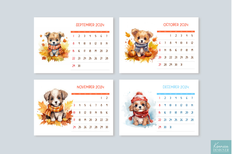 watercolor-baby-dog-wearing-hat-printable-calendar-2024
