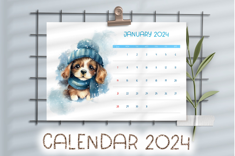 watercolor-baby-dog-wearing-hat-printable-calendar-2024