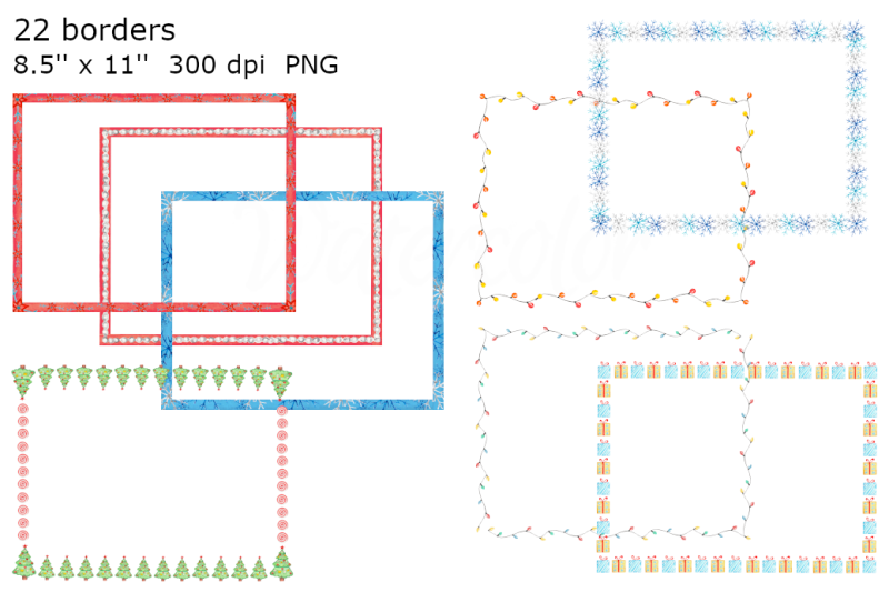 christmas-frames-watercolor-clipart