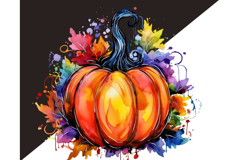 colorful-watercolor-pumpkins-clip-art