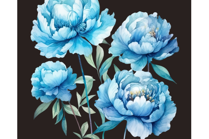 watercolor-blue-peony-and-butterfly-png-clipart