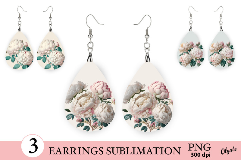 peony-earrings-sublimation-teardrop-earring-sublimation