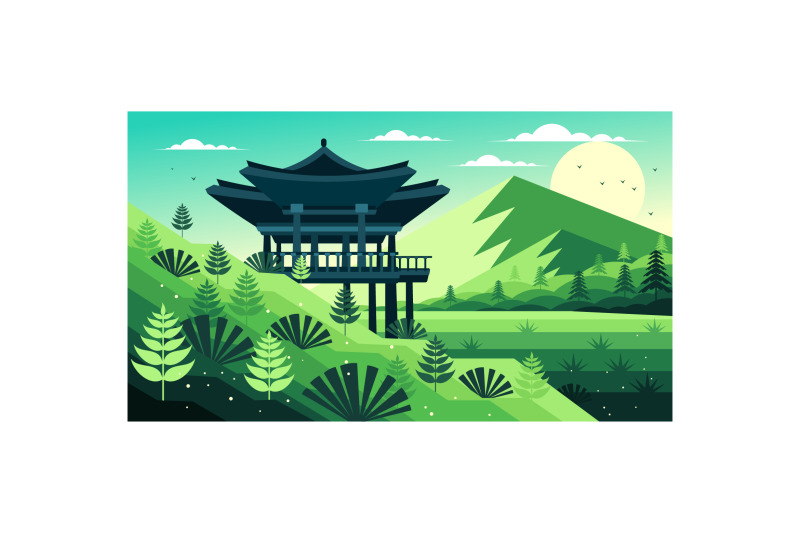 korean-nature-view-illustration