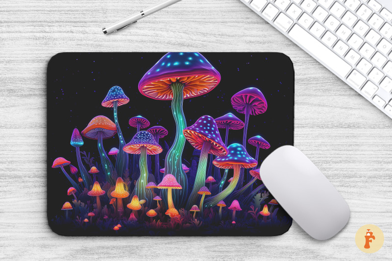 mouse-pad-psychedelic-mushrooms-neon