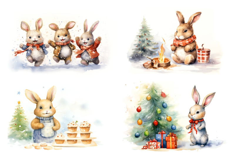 christmas-rabbits