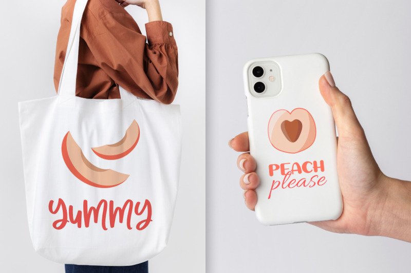 peach-set-vector-flat-style