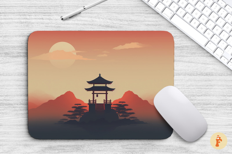 mouse-pad-simple-landscape-of-japan