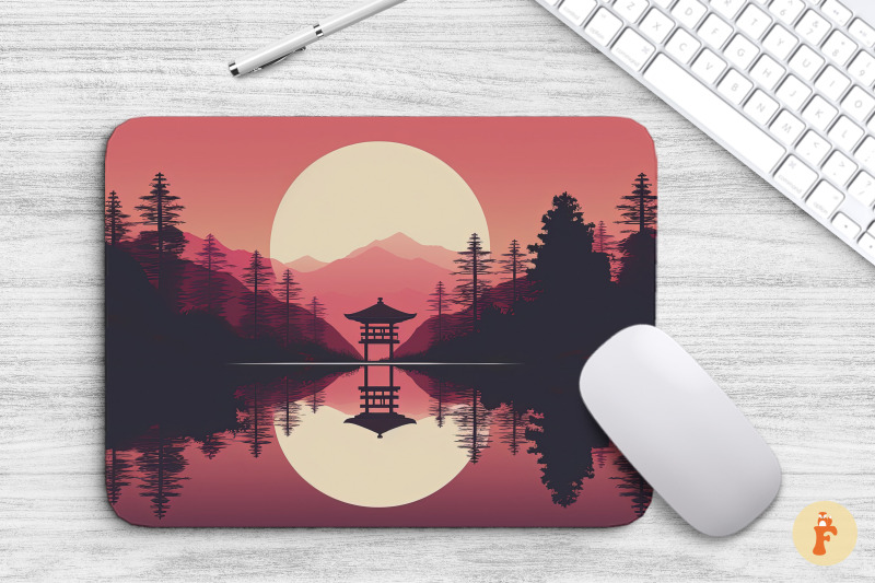 mouse-pad-landscape-of-japan-at-sunset