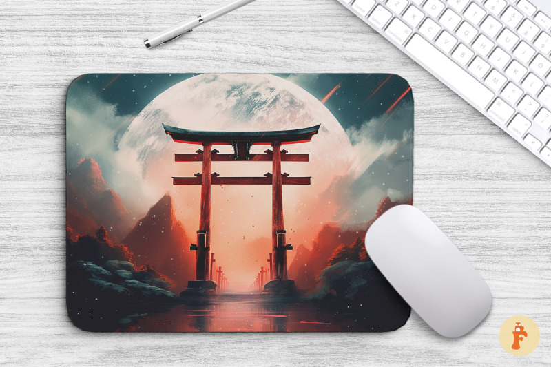 mouse-pad-torii-gate-with-milky-way