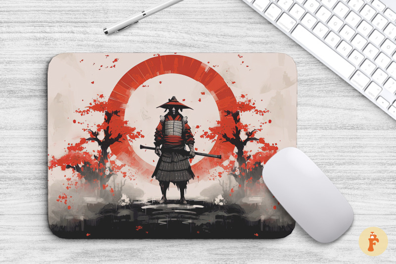 mouse-pad-japanese-samurai-art