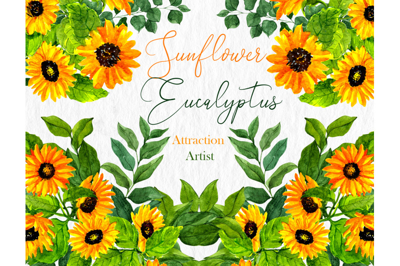 watercolor-sunflower-eucalyptus-clipart