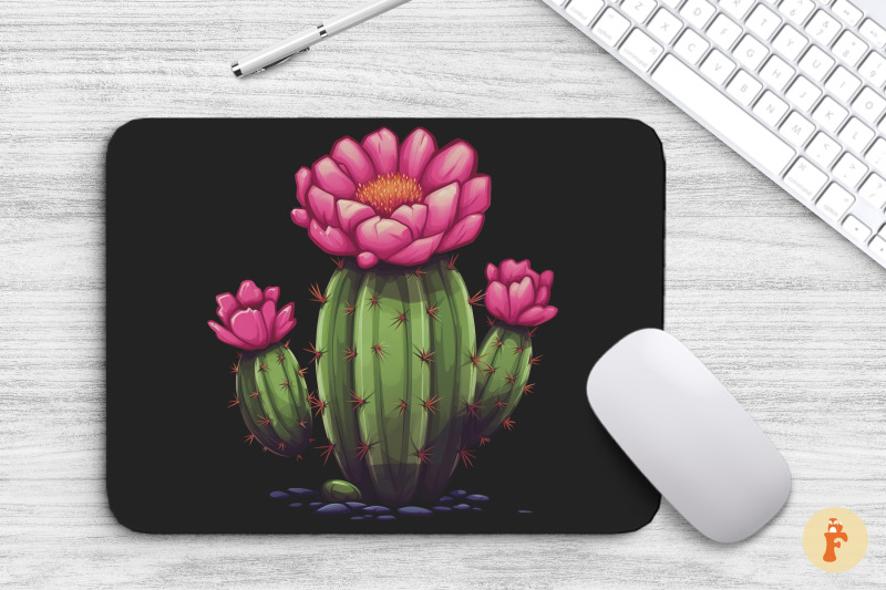 beautiful-cactus-flower-mouse-pad-bundle