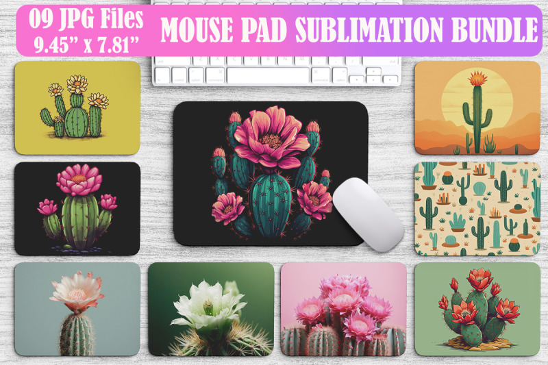 beautiful-cactus-flower-mouse-pad-bundle