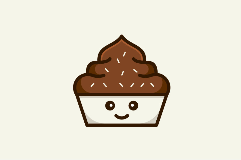 chocolate-icecream-face-logo-vector-design-template