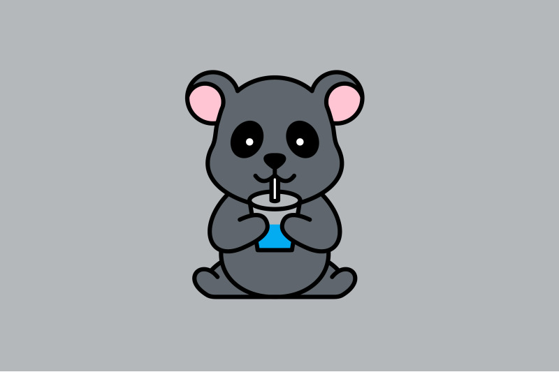 cute-koala-with-glass-and-straw-vector-design-template