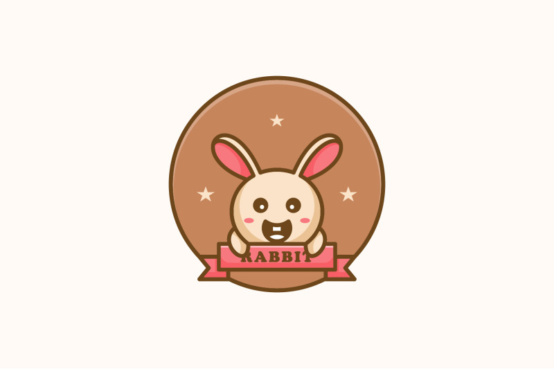 cute-rabbit-face-logo-vector-design-template