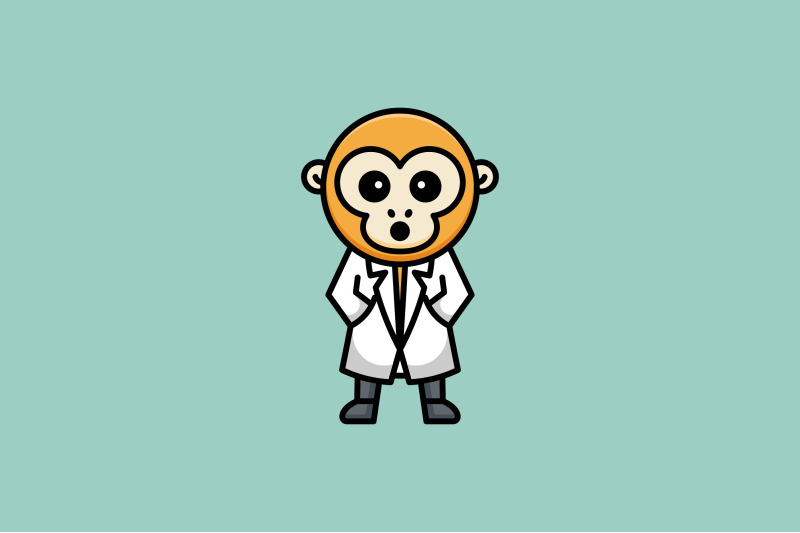 doctor-monkey-vector-design-template