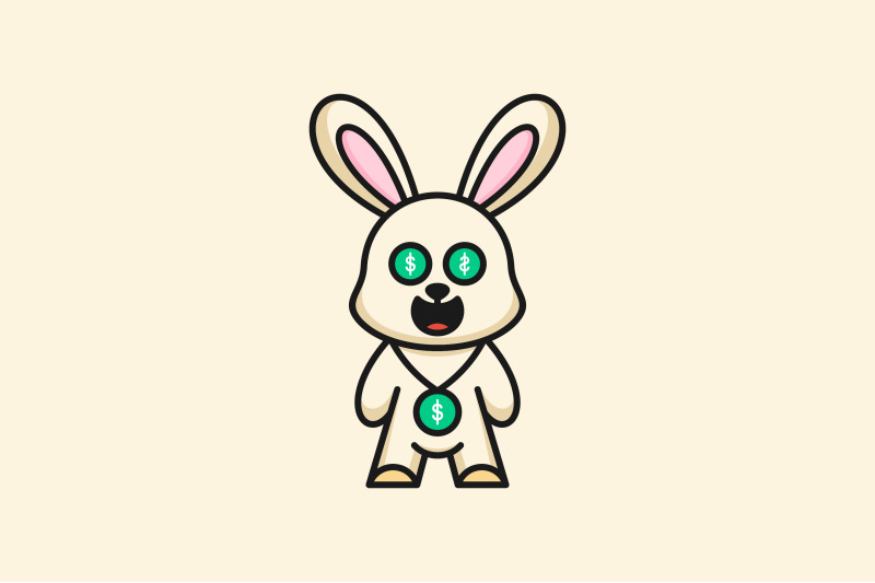 rabbit-dollar-sign-logo-vector-design-template