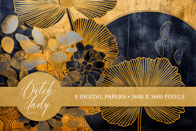 golden-botanical-art-print-textures