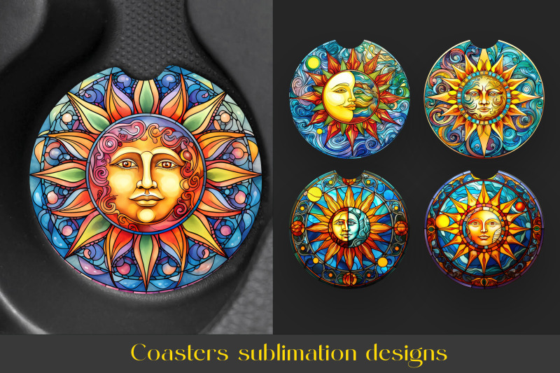 celestial-coaster-bundle-stained-glass-coaster-sublimation-png