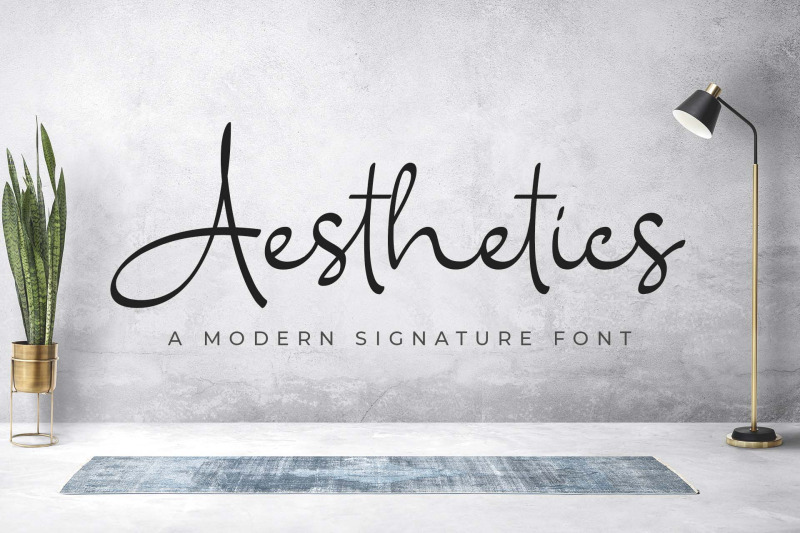 aesthetics-a-modern-signature-font