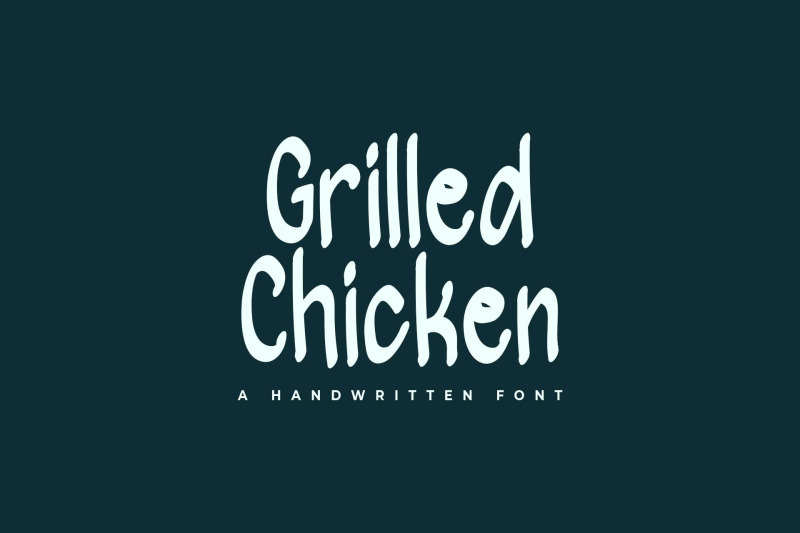 grilled-chicken-a-handwritten-font