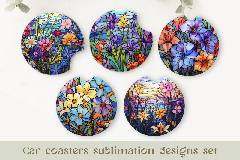 floral-coaster-bundle-stained-glass-coaster-sublimation-png