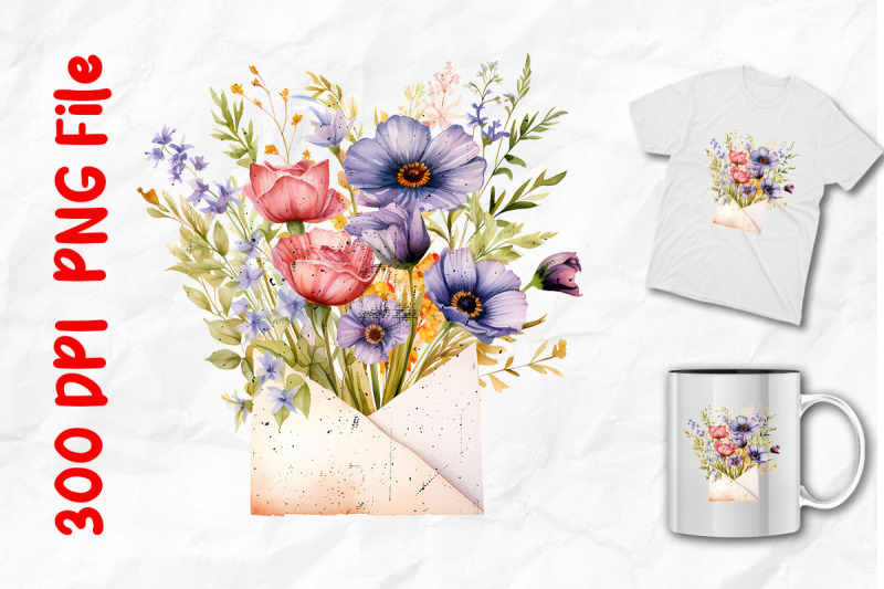 wild-flowers-in-a-vintage-open-envelope