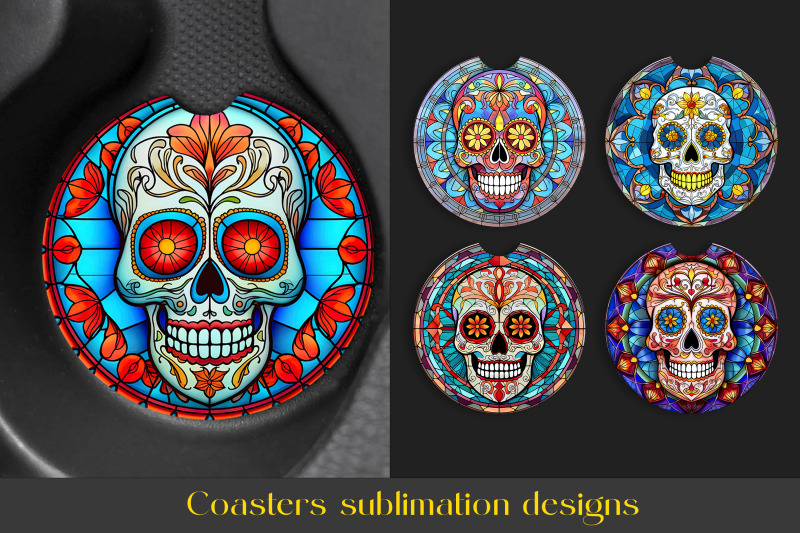 skull-coaster-bundle-stained-glass-coaster-sublimation-png