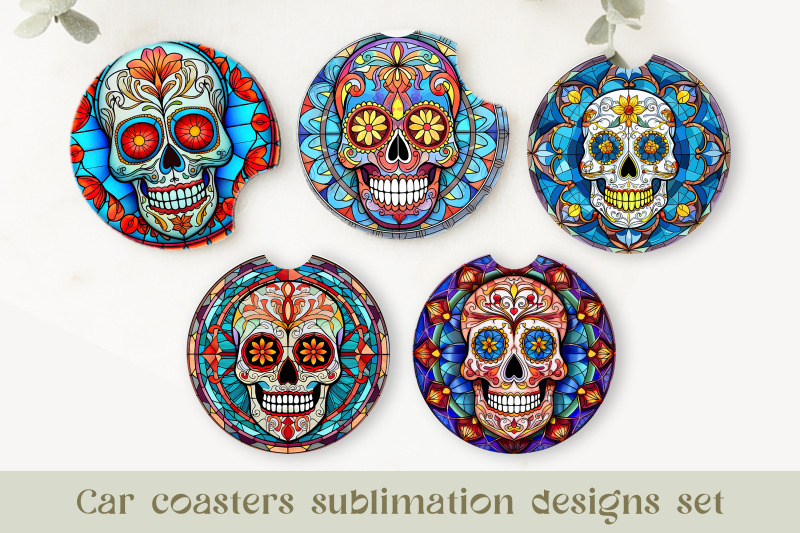 skull-coaster-bundle-stained-glass-coaster-sublimation-png