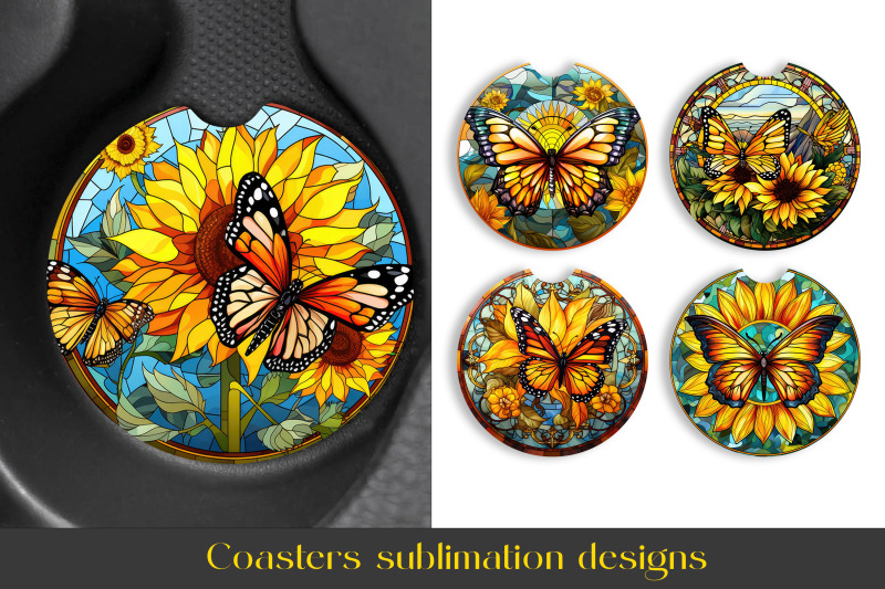 butterfly-coaster-bundle-stained-glass-coaster-sublimation-png