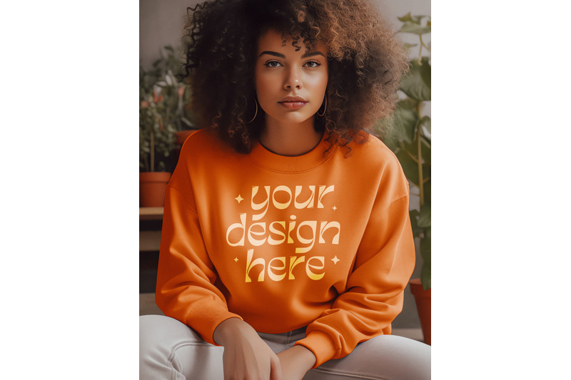 gildan-18000-mockup-gildan-orange-mockup-crewneck-mockup-gildan-swe