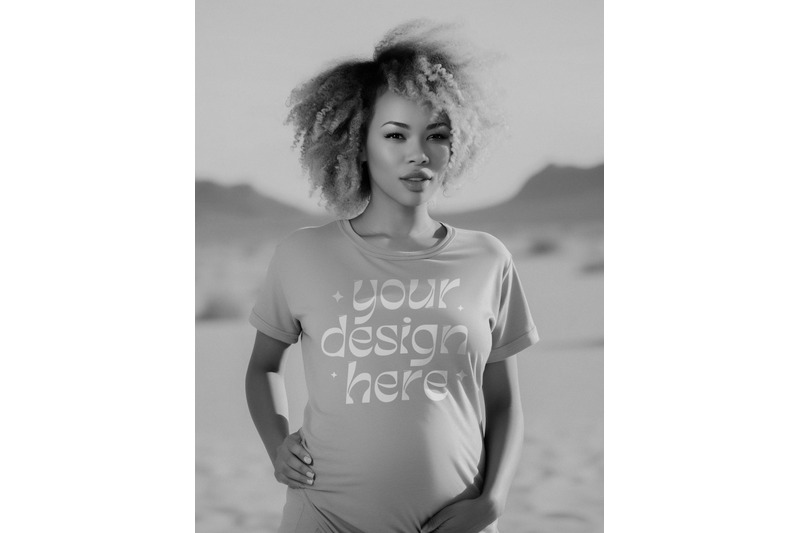 bella-canvas-3001-pregnancy-mockup-bella-canvas-tan-tshirt-maternity